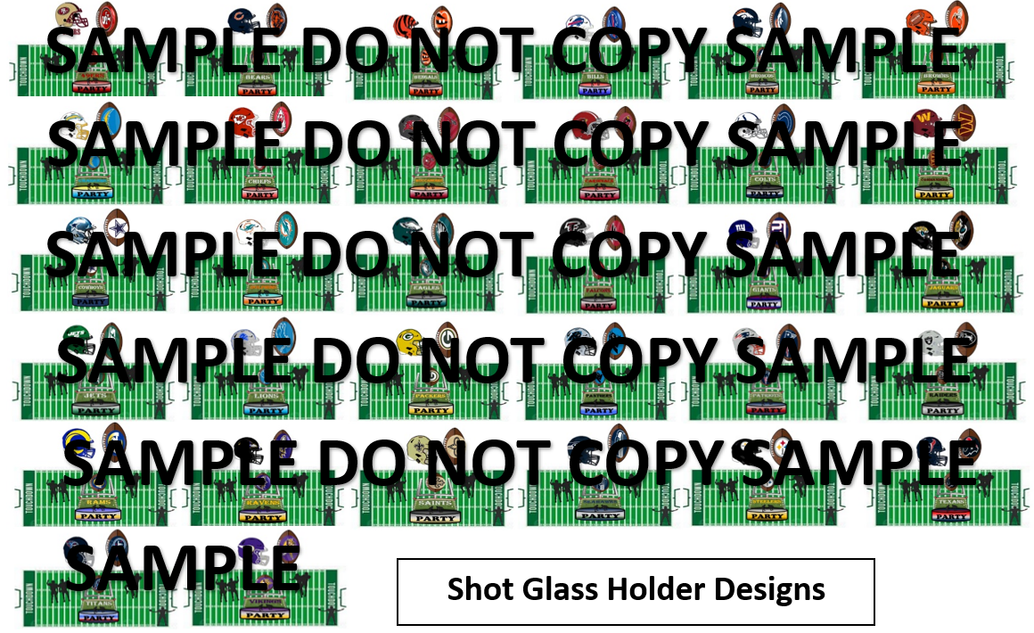 Shot Glass Holder (Football Team)