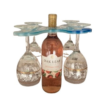 Wine Glass & Bottle Holder (Football Team)